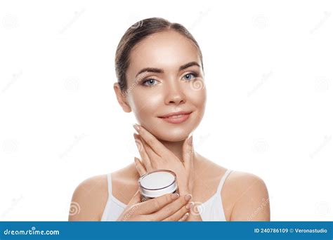 Beauty Woman Cosmetics Portrait Of Female With Clean Skin Skin Care