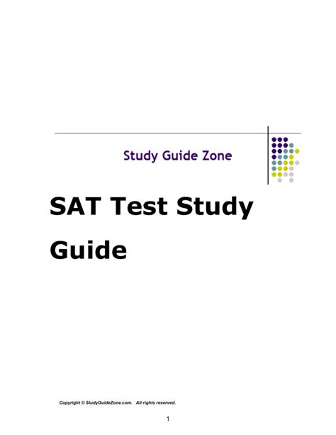 Sat Test Study Guide