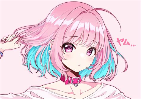 Kawaii Cute Anime Girl With Pink Hair Anime Wallpaper Hd Sexiz Pix