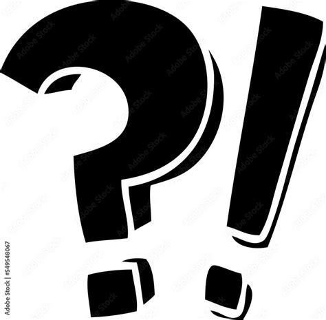 line drawing cartoon question mark and exclamation mark stock vector adobe stock