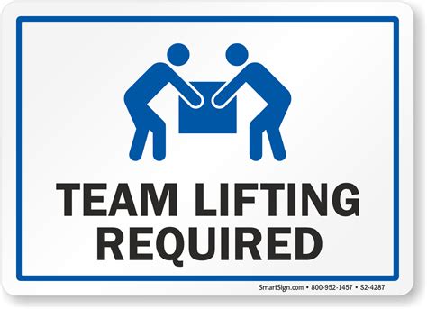 Team Lifting Required Sign Sku S2 4287