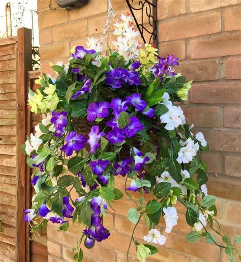 Large New Ready To Hang Artificial Trailing Flower Hanging Basket