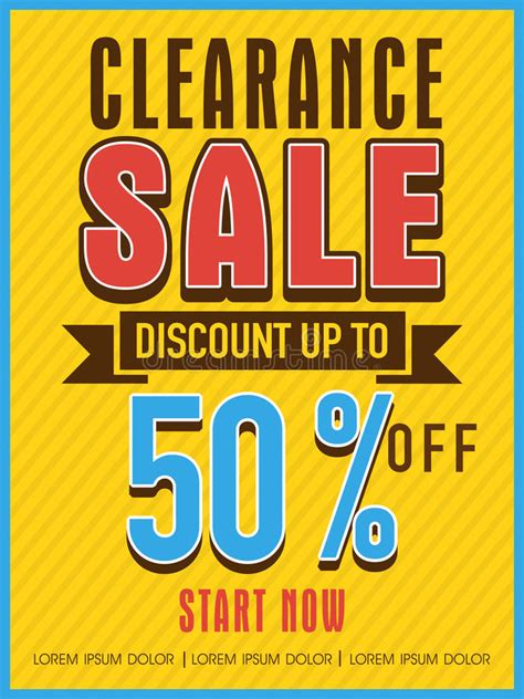 Clearance Sale Flyer Banner Or Template Stock Photo Image 50635241