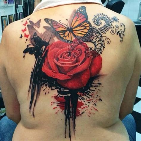 Singer with a rose heart. 40 Eye-catching Rose Tattoos - nenuno creative