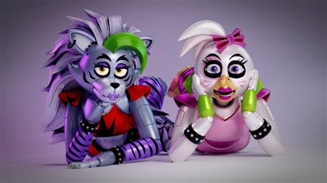 Roxanne Wolf And Glamrock Chica In 2022 Fnaf Characters Fnaf Five