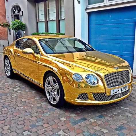Avery and hexis colored chrome these wraps are truly something unique that demands attention from everyone. Bentley GT chrome Gold Wrap | Best luxury cars, Bentley gt ...