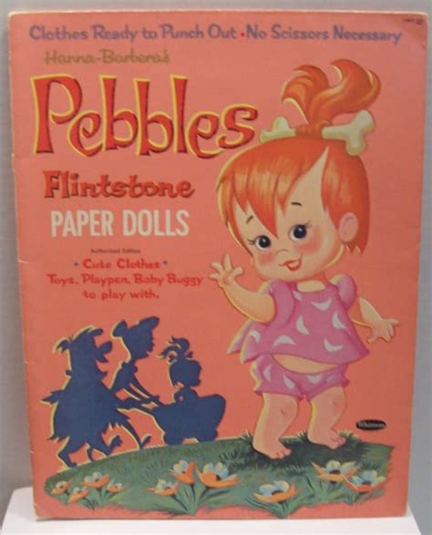 Vintage Pebbles Flintstone Paper Doll 1963 Hanna Barbera