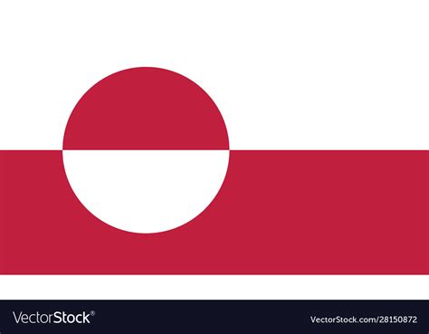 Flag Greenland Royalty Free Vector Image Vectorstock