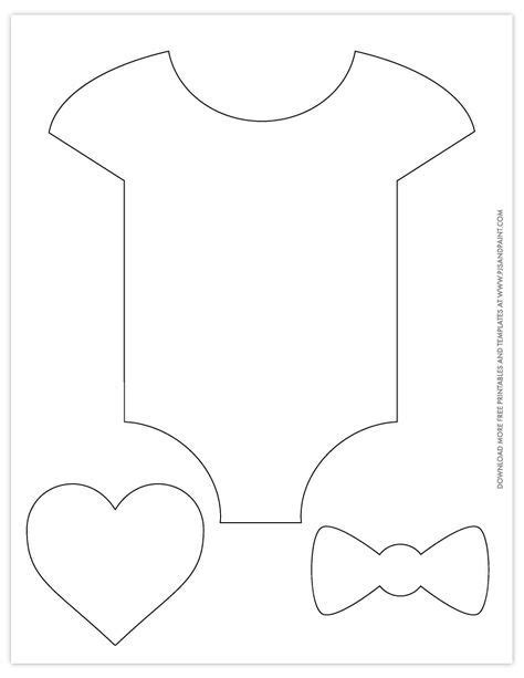 Free Printable Baby Shower Patterns Onesie Template Baby Shower