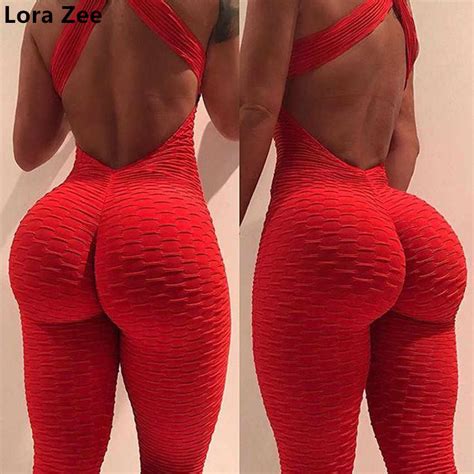 Lora Zee Twerk Booty Legging Fitness Feminina Rock Black Push Up Gym