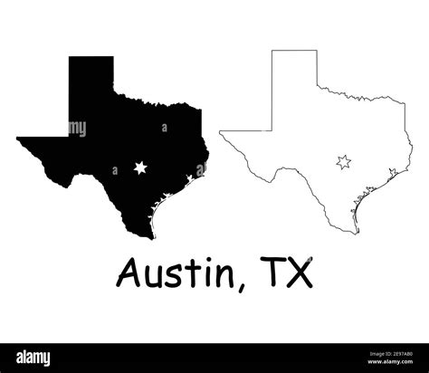 Map Of Texas On Map Stock Vector Images Alamy