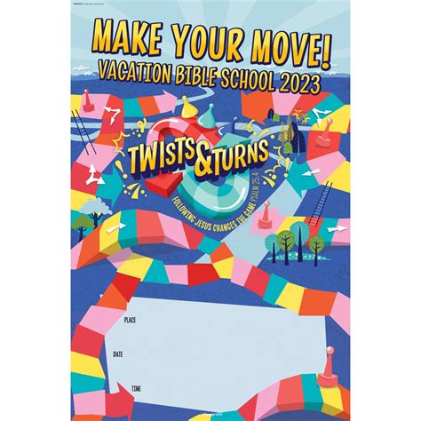 Promotional Poster Twists And Turns Vbs 2023 By Lifeway In 2022 Vinyl