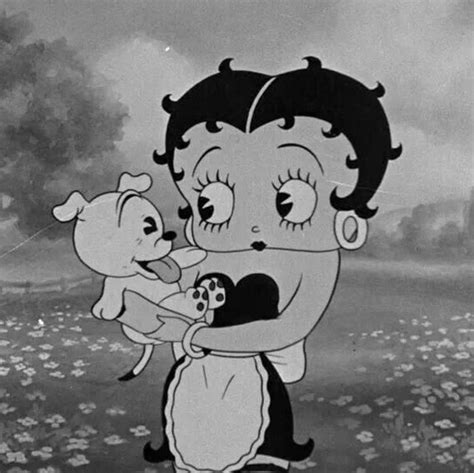 bettyboop and pudgy betty boop art betty boop cartoon black and white picture wall black and