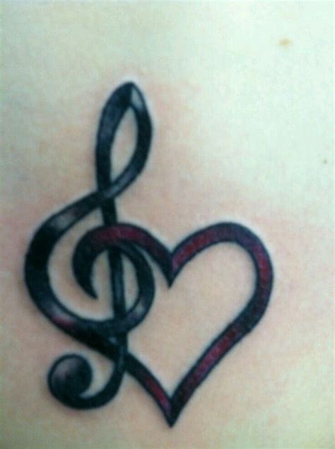 Treble Clef And Heart Tattoo Tattoos Shape Tattoo Music Tattoos