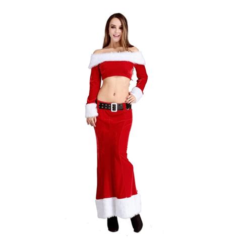 Good Quality Christmas Costume Sexy Lingerie Erotic Split Dress