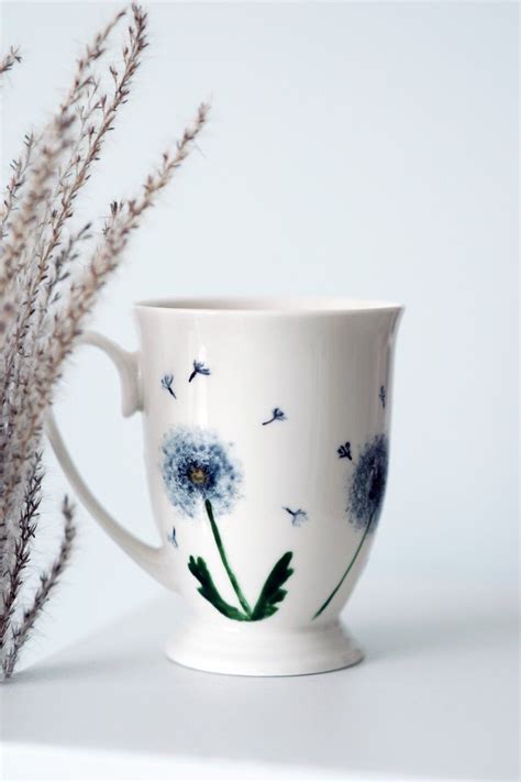 Dandelion Mug Dandelion Ts Porcelain Mug Wishing In Etsy In 2021