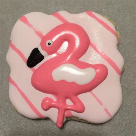 Funfetti Pink Flamingo Cookies Flamingocookies Sugarcookie Cookiesbyheart Cookiedecorating