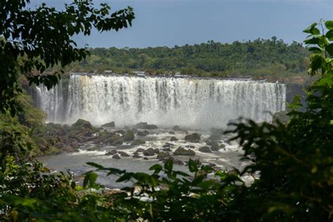 Great Iguazu Falls Natural Wonder Of The World Stock Image Image Of