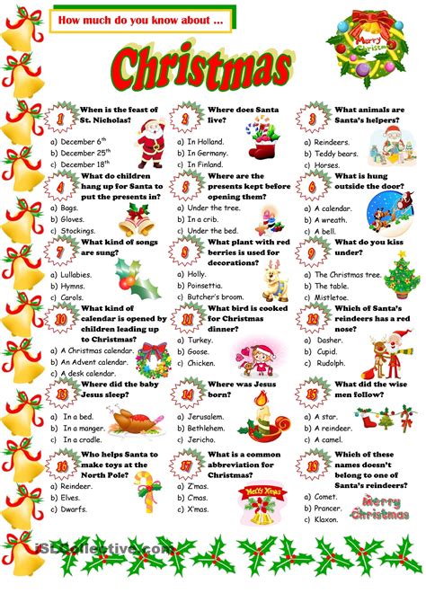 Childrens Christmas Trivia Printable