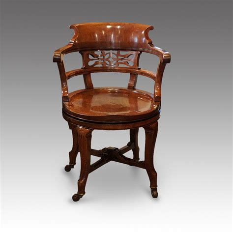 Amazonbasics high back executive chair. Edwardian mahogany swivel desk chair | Hingstons Antiques ...