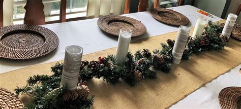Diy Dollar Store Candles For Christmas Tablescape Centerpiece Small