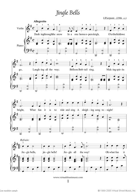 violin  piano christmas sheet  carols easy