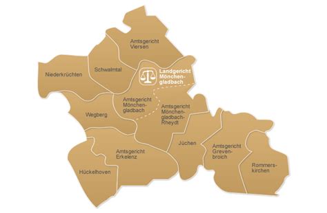 We added your logo and website in our wall map. Amtsgericht Mönchengladbach: Gerichtsbezirk