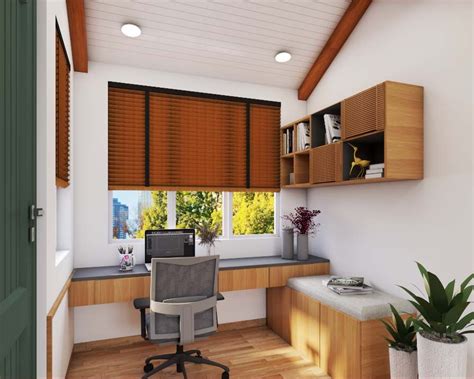 Convenient Classic Themed Compact Sized Home Office Design Livspace