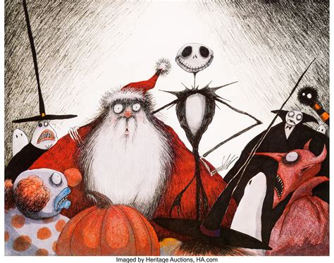 Tim Burtons Nightmare Before Christmas Limited Edition Lithograph