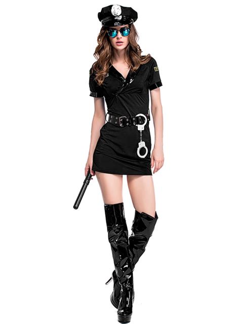 Halloween Police Woman Uniform Suit Costumes For Women Cop Costume