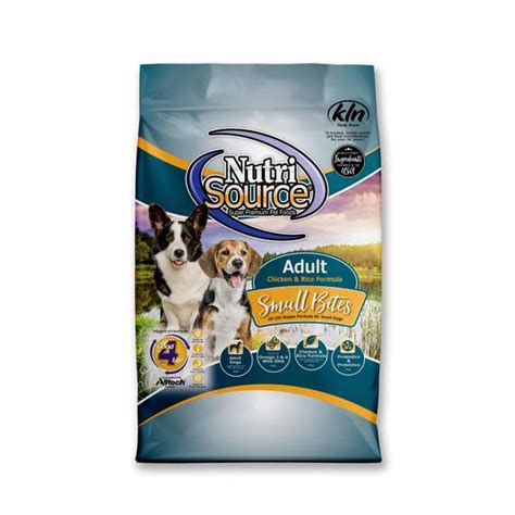 Nutri Source 5 Lb Small Bites Chicken Rice Adult Dog Food 009 744 03