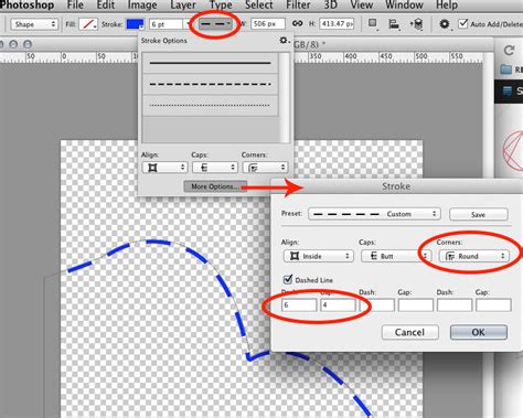 Creating Dashed And Dotted Lines In Photoshop Tipsquirrel Images