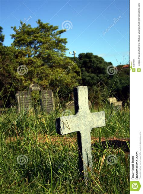 Bleak yet menacing settings, flawed. Cross in cemetery stock image. Image of forest, gone ...