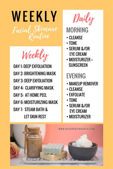 Skincare Revamp Daily Weekly Routine Never Skip Brunch Diy