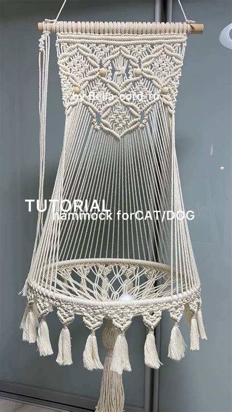 Hammock for CAT DOG | Макраме уроки, Поделки, Макраме гобелены
