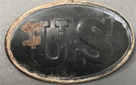 Original Civil War Excavated Relic Us Box Plate Recovered At