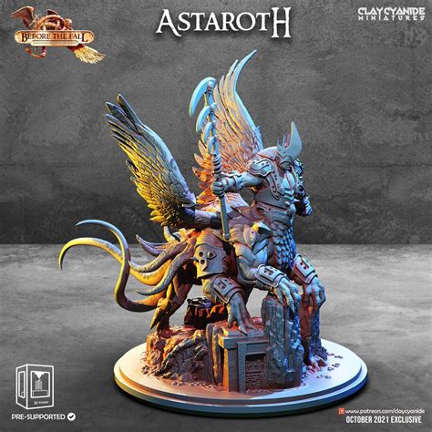 Astaroth The Great Duke Of Hell Primed 3d Printed Miniature Etsy