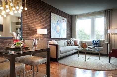 Brick floors, just like wooden floors, have a certain unique charm. Exposed brick wall in living rooms - homes with fantastic ...