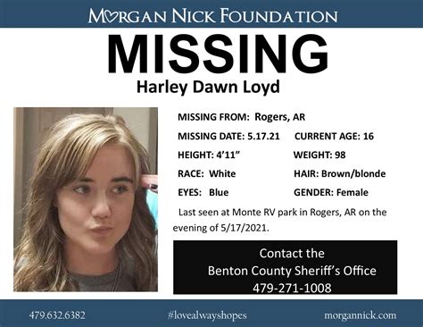Alert Shared Via Benton Missing Persons Of Arkansas