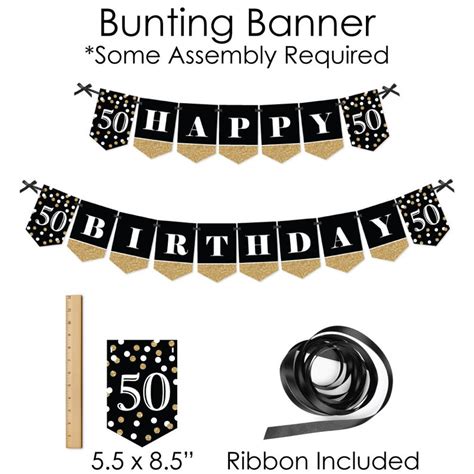 Adult 50th Birthday Gold Banner And Photo Booth Etsy