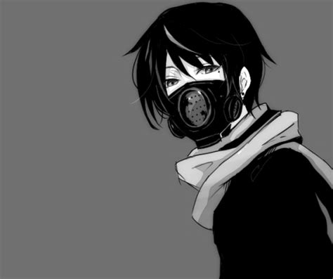 Black And White Bandw Manga Dark Mask Manga Boy Roukyuu
