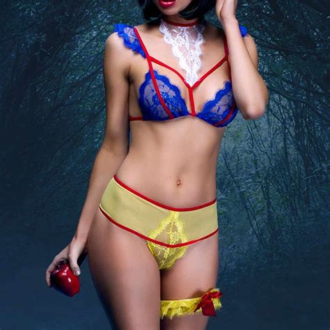 Sexy Lingerie Women Cosplay Snow White Costume Sexy Underwear Sex