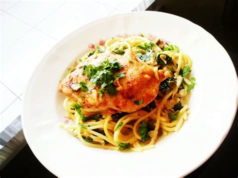 Chicken Piccata With Spaghetti Kelly Siew Cooks