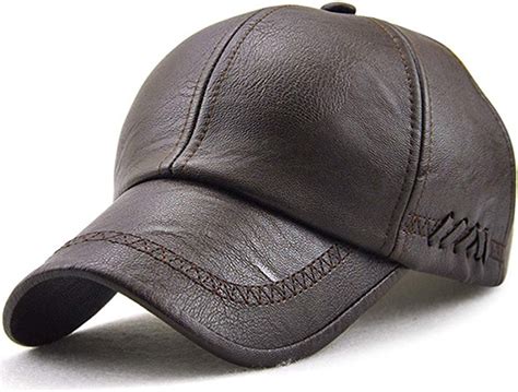 Jienclound Mens Leather Baseball Cap，mens Outdoor Hats And Caps