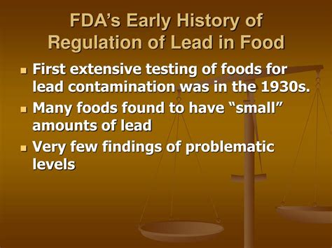 Ppt Fda Regulation Of Lead In Food Powerpoint Presentation Free