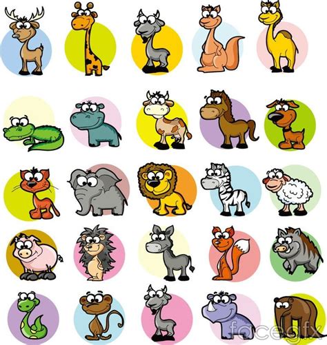 25 Cute Animal Design Vector Cute Cartoon Animals Cartoon Animals