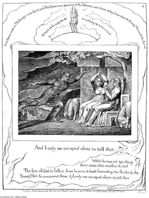 Museum Art Reproductions The Messengers Tell Job Of His Misfortunes 1 By William Blake 1757