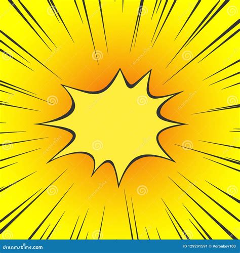 Yellow Explosion Comic Cloud Vector Illustration