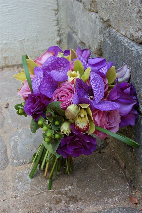 Lavender Roses Purple Vandas Green Orchids Designed By Tina Barrera