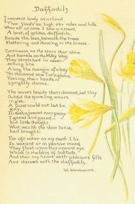 Pin By Gillian King On Poetry Daffodils Poem Daffodils Poems